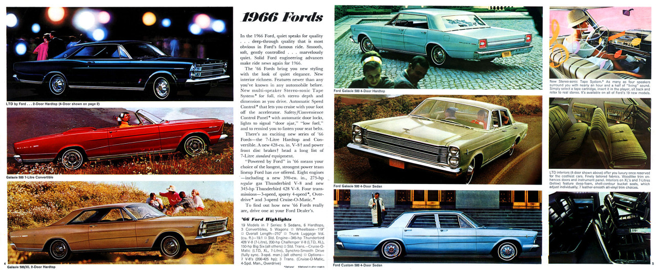 1966   Ford   Galaxie & XL Original  Sales   Brochure 