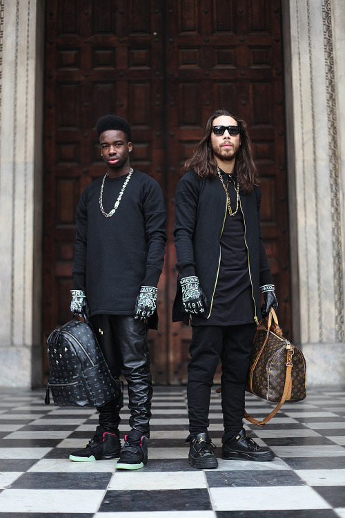 eri-ifewilliams:  Eri-ife Williams & Gualthierf. Shot by Hamish Stephenson for www.ejderforlife.com  hamish is a genius 