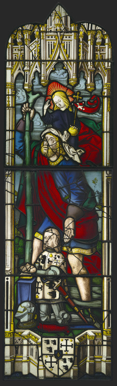 thegetty:Over 7 feet tall, this stained glass features Saint Christopher, who in legend was extremel