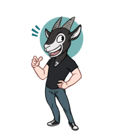 So! I decided to update the look of my avatar Baaav a bit, I still like the original goat head/human