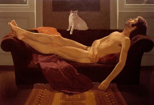 carloskaplan:  Michael Leonard: Shawn cun gato branco (1971)
