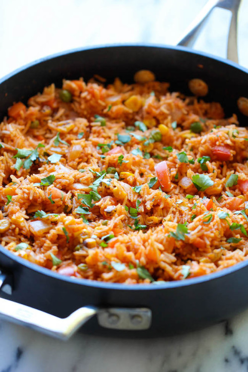 fitnesstipsonly:  Mexican Rice - Restaurant-style Mexican rice can easily be made right in the house, and it tastes a million times much better too!Components:1 tbsp olive oil2 cloves garlic, minced1 o. Source: ZipList How lots of times have you feared