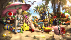 urbanator123:  Koopa Troopa BeachAdmitidly right at this very moment, the weather outside where I live is anything but sunshine and smiles. However I’m still in a summer mood so I hope yall will enjoy this. :)If you’d like to see more art like this