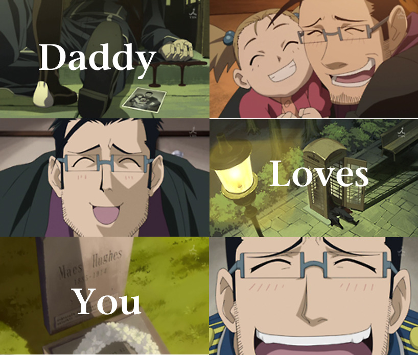 sugarqueenofonlyeighteen:  “Elicia…Remember…Daddy loves you.” — Maes Hughes 
