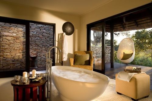 scorpiotoy:  luxuryaccommodations:  Top 10 Open Air Bathrooms Our picks for the most amazing open air bathrooms ever created in hotels and resorts across the world. 1. Rain shower and outdoor bathtub at Zanzibar White Sand Luxury Villas & Spa 2. Open