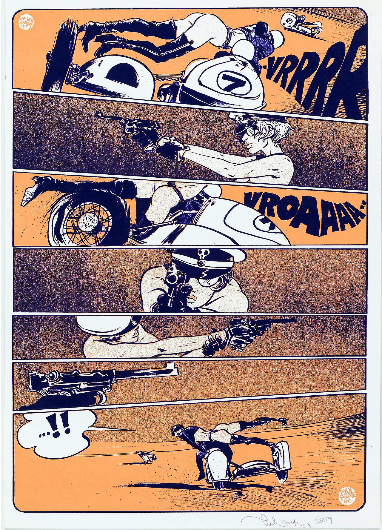 thebristolboard:Two versions of Paul Pope’s homage to Guido Crepax, published by Nakatomi