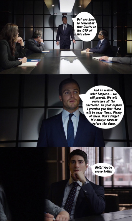 cozyforjate:Olicity crack 3x01 - The secret Olicity meeting