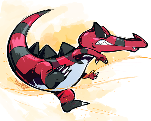 tulerarts: Krookodile is one of my favourite Pokemon, I really like the dynamic shapes he has. He&rs