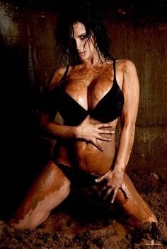 Sexy Denise Milani smearing herself in poopor mud ….one can imagine easily