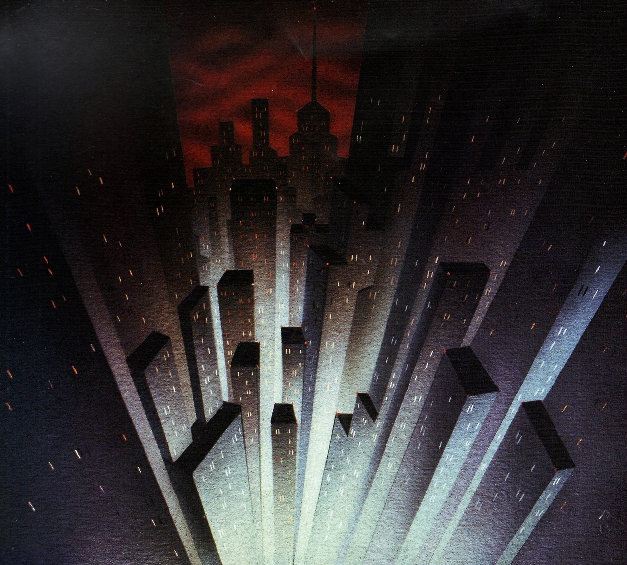 BATMAN: ANIMATED — Gotham City landscape, by Eric Radomski, done for...