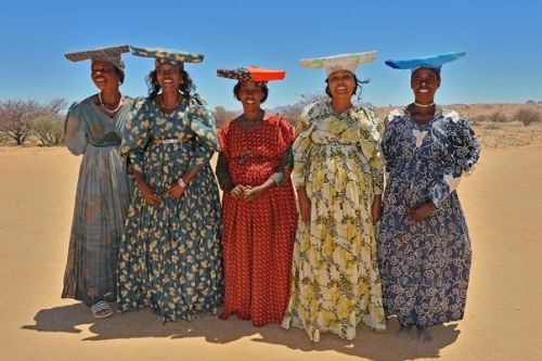 The Herero of NamibiaThis style of dress was introduced during the German/Herero conflict in the ear