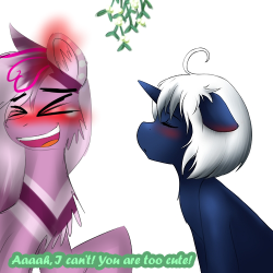 ask-poison-joke:   ….U-um, I hope it’s not too late and….Sorry, she couldn’t do it, she’s kinda…shy, like me and….Just sorry &gt;.&lt;   Don’t say sorry ^///^you are very cute too ^^  X3!