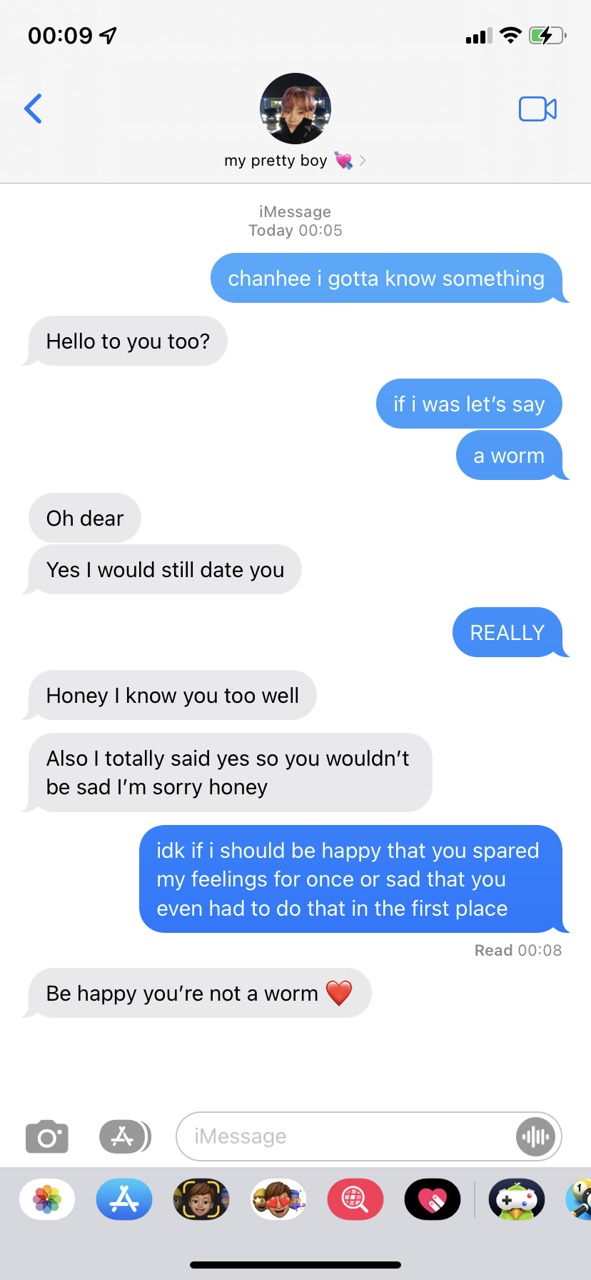 Would He Date U As A Worm????? (98 Line)