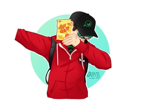 therealjacksepticeye:watermelonsinmyattic:dipDAB! You guys know I just had to draw this one!  @there