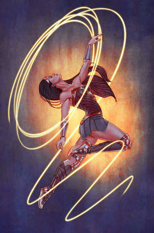 dianaprincedaily:  Wonder Woman #23 variant cover, by Jenny Frison.  