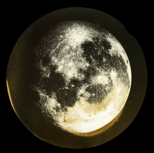 mashamorevna: Top: The moon seen through a telescope ca. 1920-ca. 1925 Bottom: Lunar view 1900-1930 