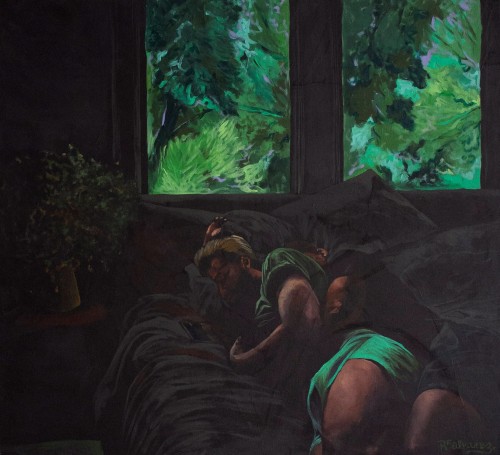 redlipstickresurrected:  RF Alvarez (Mexican-American, b. 1988, San Antonio, TX, USA, based Austin, TX, USA) - After A Swim, 2022, Paintings: Acrylic on Canvas