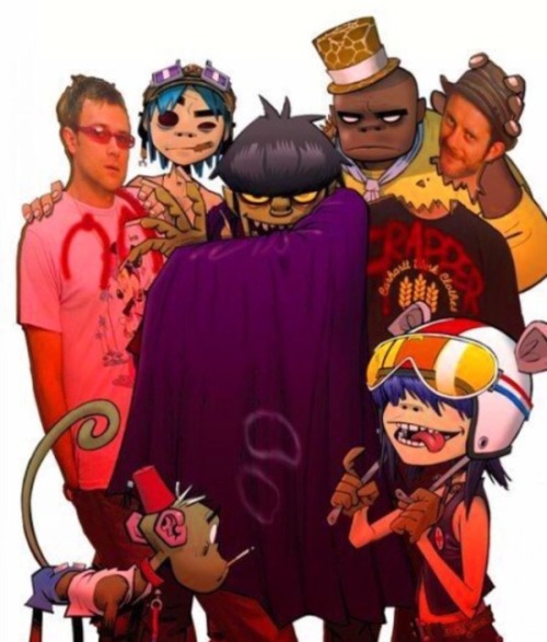 gorillaz-gal:Gorillaz with Damon and Jamie throughout the years i love this OwO