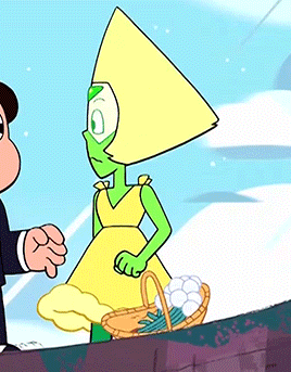 lions-dimensional-mane:  Peridot in her yellow dress!