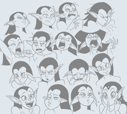 Practice drawing expressions&hellip;I dunno. I thought some of them were cute.