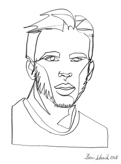 borisschmitz:  “Gaze 606”, continuous line drawing by Boris SchmitzInstagram: @ borisschmitz