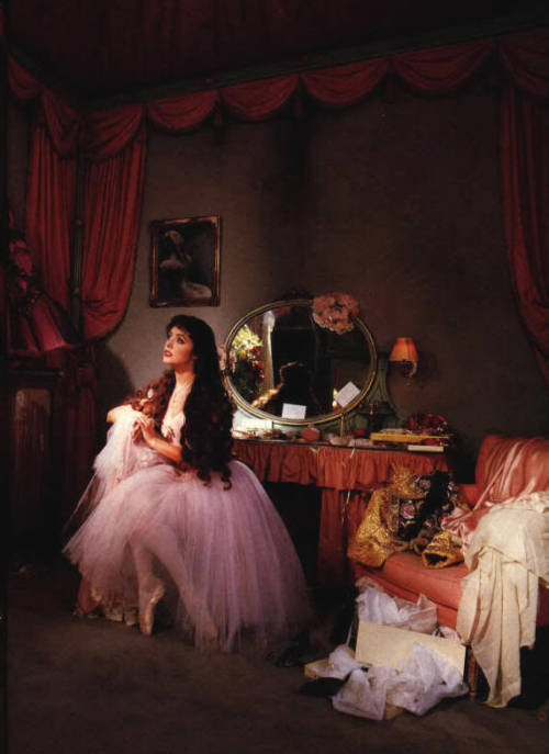 oldschoolphantoms: Sarah Brightman. Promotional photo for the Lloyd Webber musical, taken in a dress