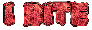 "I Bite" Glowtext - Transparent Background. Feel Free To Use!