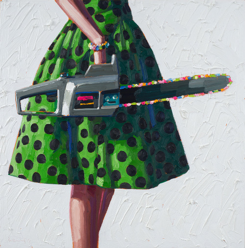 babygirlssweetsurrender:  jedavuKelly Reemtsen’s Painterly Juxtapositions of Chic Dresses and Power Tools Showcase Modern Femininity 