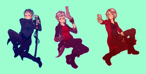 Sparda trio charms for AnimeNext I used a experimental style I like to dabble in from time to time (