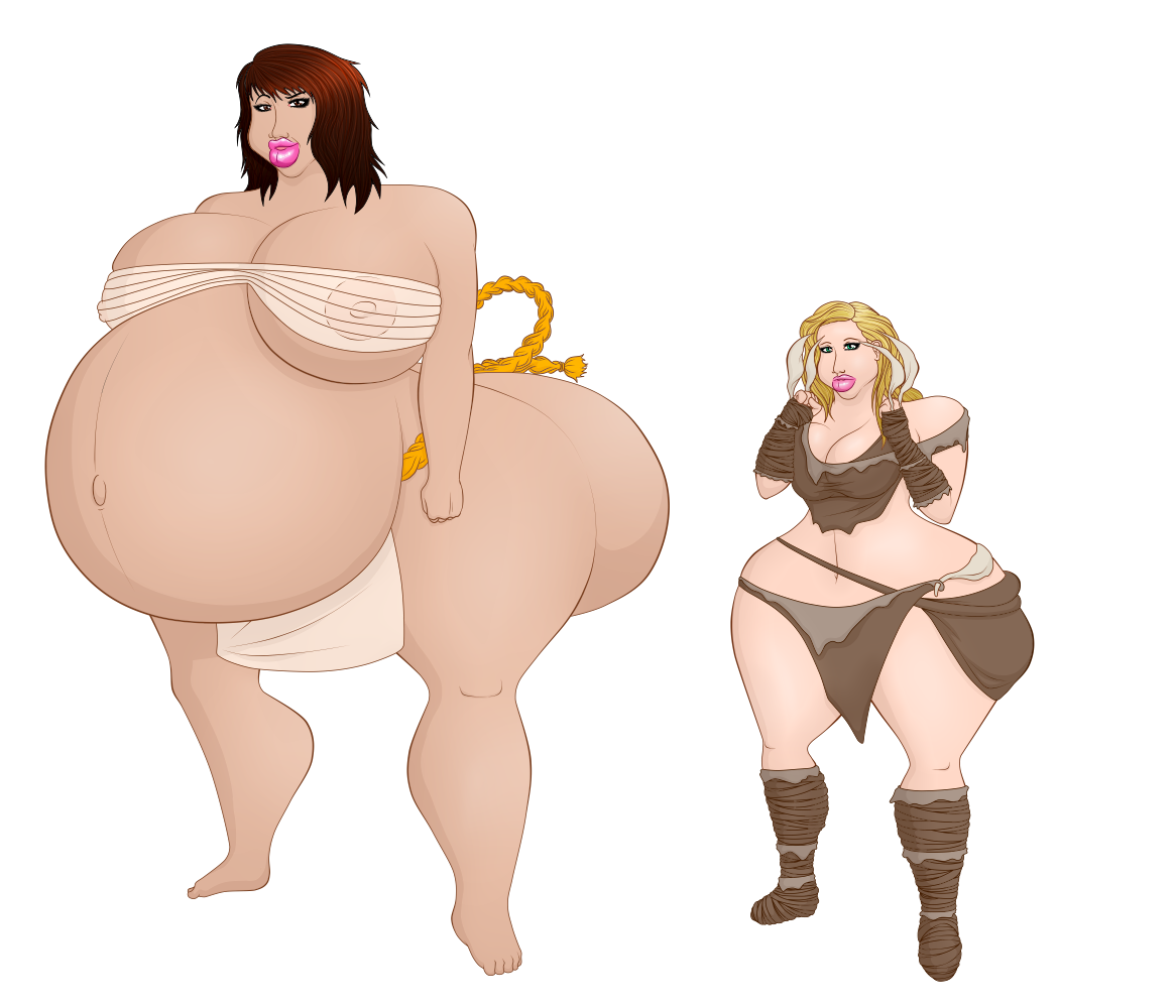 Chubby Gladiators 2  A color commission for Stormboarders @ dA Two gladiator ladies,