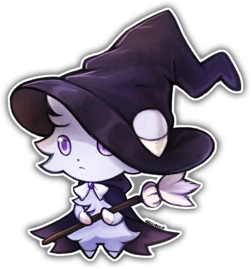 bigglyboof:For October- a little witch espurr drawing!