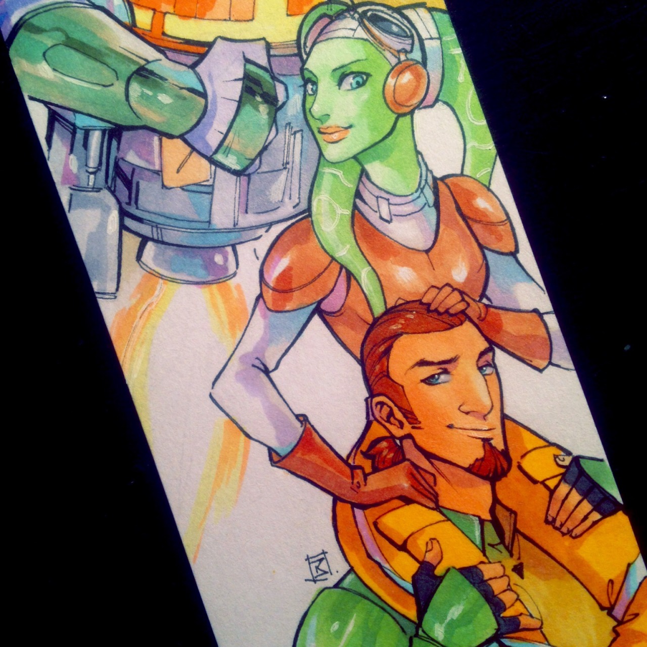 lorna-ka:  Colored that long Rebels pic. Until I get my hands on a good scanner,