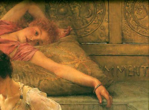 tierradentro: “The Favorite Poet” (with detail), 1888, Sir Lawrence Alma-Tadema. (via).
