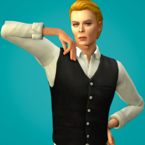 Rebel Rebel - A Sim Download Here’s another fave of mine, David Bowie! Enjoy :)*David comes with one