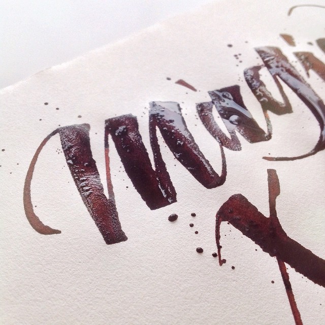 joanquiros:
“Monday is getting #dirty around here. Working on a #calligraphy for a poster.
”