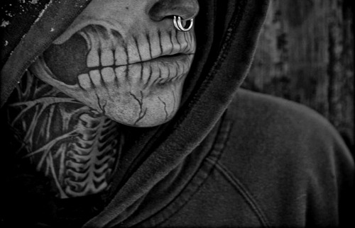 Porn photo 123itssimple:  Rick Genest Septum Piercing.