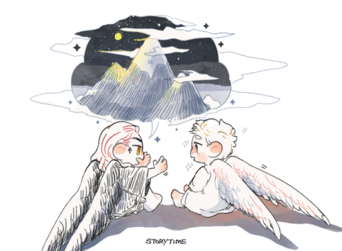 Before books existed, Aziraphale knew the world through Crowley’s stories.My ko-fi