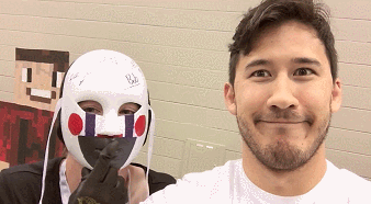 markipliergamegifs:  Omg that little Warfstache was the cutest ever! The way he waved Tiny Box Tim’s hand! Too cute~  The Cutest Little Warfstache 