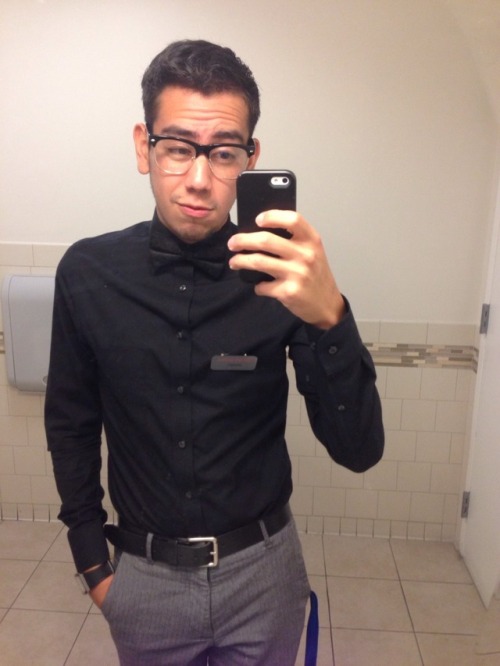 adventuresofanangel:  Before clocking in at work 