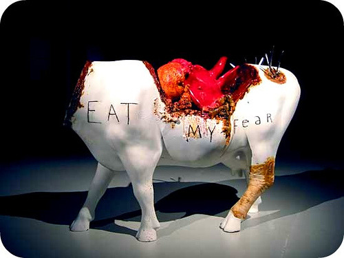 vegan-art:  Artist: David Lynch  |  Title: “Eat my fear”When city officials sa