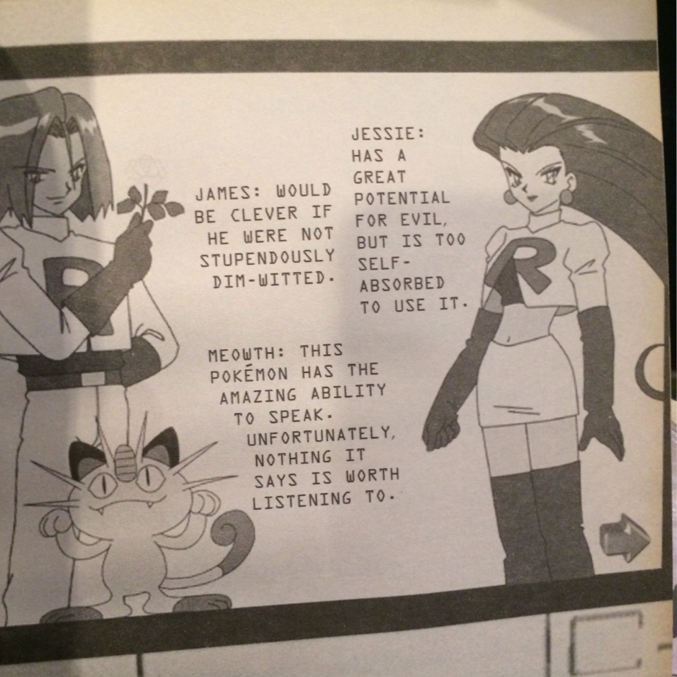 pokemon-diamond-version:
“ wongfuavatar:
“I found my old pokemon book- i dont know who i relate to the most
”
giovanni wrote this
”