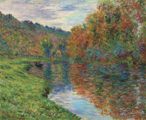 Monet&rsquo;s paintings of the Seine at Jeufosse:ImpressionismRowing boat on the Seine at Jeufosse, 