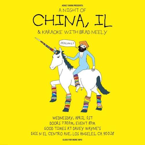 chinailyearbook:Brad Neely and Adult Swim Presents invite you to a night of celebration, BBQ, karaok