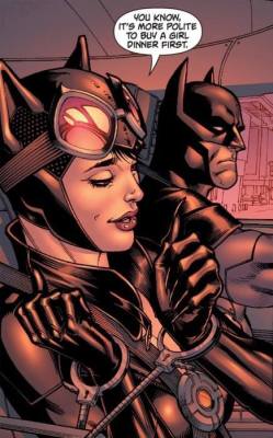 seether23:  Batman: How do you know this might be my way of taking you to dinner deary Catwoman: Sounds like a intresting date 