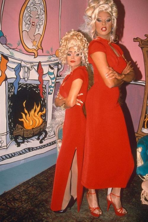 Ru Paul with LaToya Jackson, 1993
