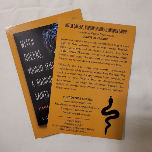 New promotional postcards for my new book, &ldquo;Witch Queens, Voodoo Spirits and Hoodoo Saints: A 