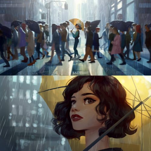 The Yellow Umbrella Parts 1-3 &lt;3 I&rsquo;m really enjoying working on these cinematic ill