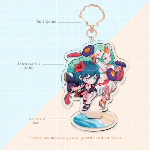 Hiya~!I’m holding preorders for my FEH summer mini stand keychains~ Preorder is open from July