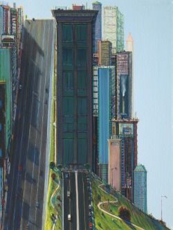 blastedheath:  Wayne Thiebaud (American, b. 1920), Hill Street (Day City), 1981. Oil on canvas, 48 x 36 1/8 in.