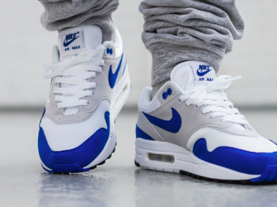 blue and white nikes